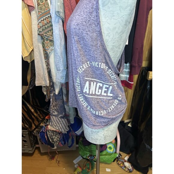 Victoria's Secret Angel Purple Heathered Racerback Tank Knit Stretch NWT Sz M - Picture 2 of 10